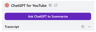 YouTube button Add ChatGPT to Summarize for article on YouTube for presentations