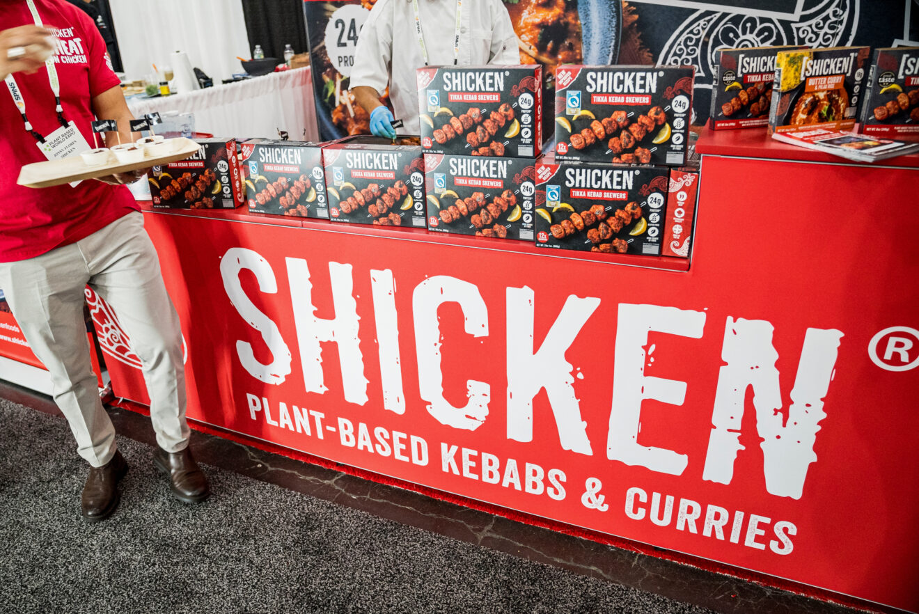 Shicken was one of the innovative plant-based meat alternative players exhibiting at the Plant Based World Expo. (Image: Bloomberg/Getty Images)