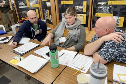 Hosted at the Raven Hill Discovery Center in East Jordan, Mich., educators from a wide range of learning environments came together in a “Designing for Change” professional development training. Educators discussed ways they could utilize Design Thinking and project-based learning approaches to address challenges in their communities with their students.