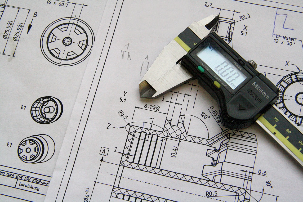 Technical drawing of architecture