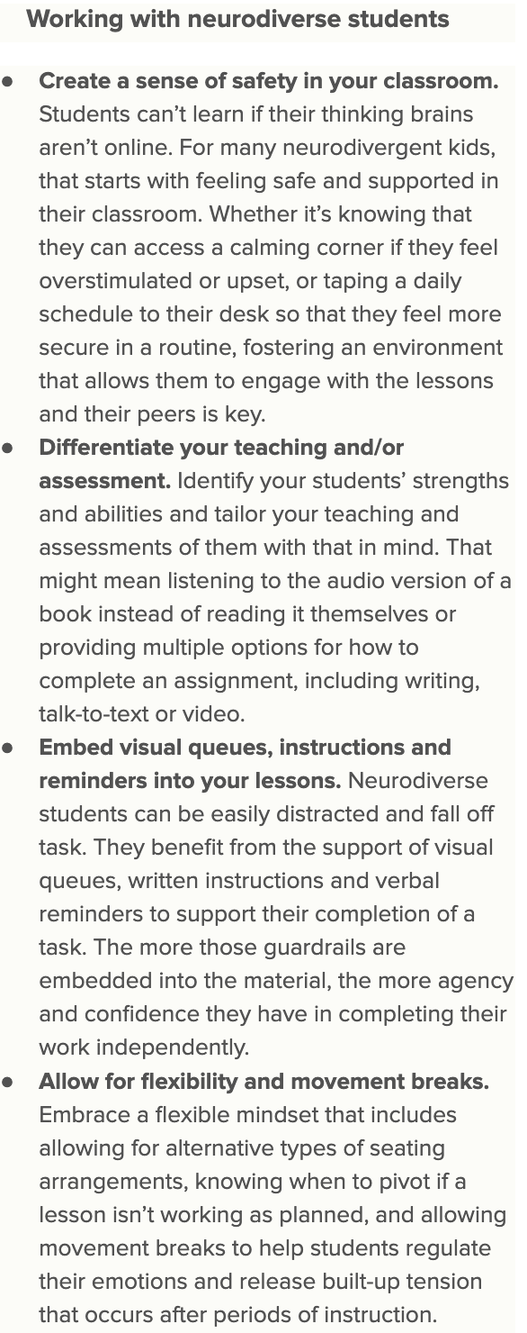 working with neurodiverse students for education original by Adam Maitland